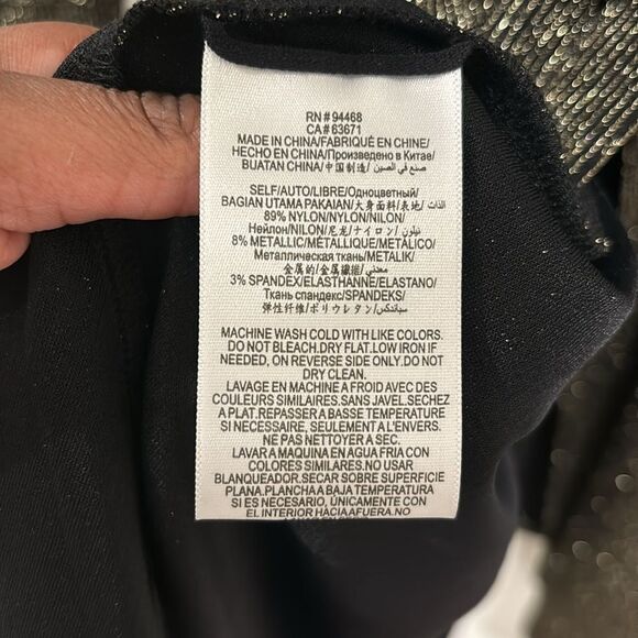 BCBGMAXAZRIA Metallic Gold Wrap Dress Size M - Picture 7 of 8